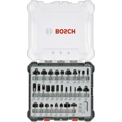 BOSCH Smíšená sada tvarových fréz s vřetenem Ø 8 mm, 30 ks 2607017475 – Zboží Dáma