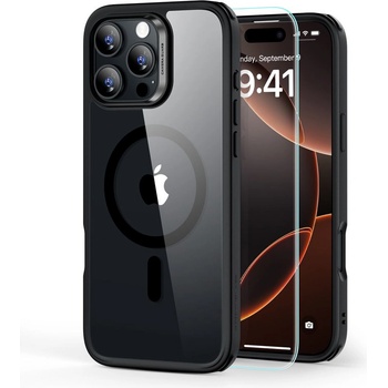 ESR Силиконов кейс с MagSafe за iPhone 16 Pro Max от ESR Classic Hybrid Halolock - Clear / Black (4894240243589)