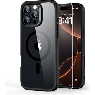 ESR Силиконов кейс с MagSafe за iPhone 16 Pro Max от ESR Classic Hybrid Halolock - Clear / Black (4894240243589)