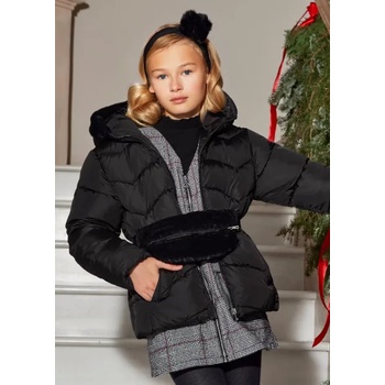 Image 1 of MAYORAL Зимно яке за момиче в черно с чанта през кръста Майорал