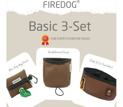Firedog Basic 3-Set nylon hnedý