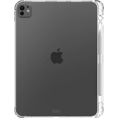 Прозрачен калъф с подсилени ъгли и място за Apple Pencil за iPad Pro 13" (2024/2025) - прозрачен (78099)