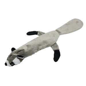 Uniq Pets Plush Dog Toy Rustly Rustling Raccoon Long дълга плюшена шумоляща играчка миеща мечка за кучета, 58 x 31 x 3 cm