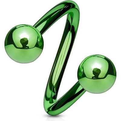 Šperky4U piercing spirála zelená SP1001G-12104
