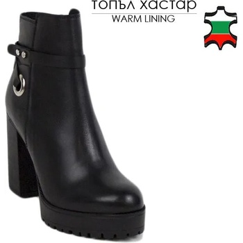 Image 1 of Български обувки Дамски черни елегантни боти 20408-bg