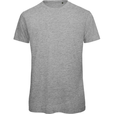 B&C tričko Inspire T medium fit z bio bavlny krátký rukáv pánské šedé sport