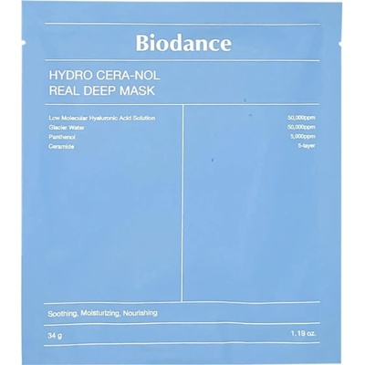 BIODANCE - HYDRO CERA-NOL REAL DEEP MASK - Inovativní maska pro zklidnění a hydrataci pleti 34 g