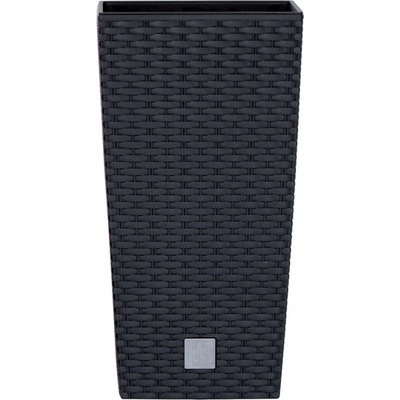 Prosperplast Květináč RATO SQUARE + vklad antracit 26,5 cm