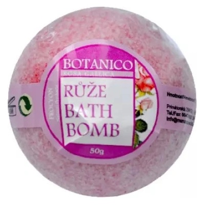 Botanico šumivá koupelová koule růže bílá s lístky 50 g
