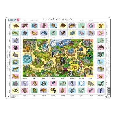 Larsen - Пъзел: Образователен - "Научи английски 5" - 70 части, голям