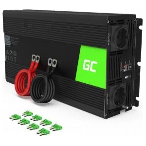 Green Cell Инвертор green cell, 12/220v, dc/ac, 1500w/3000w, Чиста синусоида (gc-invert-12v-1500w-inv22)