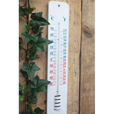 XL Teploměr WORLD OF WEATHER, nástěnný, venkovní, 8x1,5x45 cm|Esschert Design – Zboží Dáma