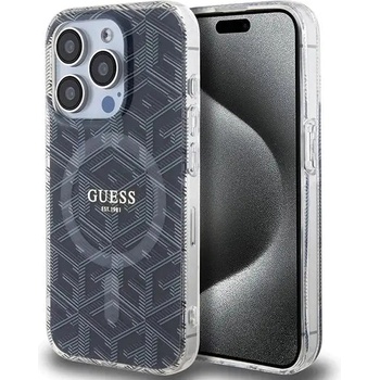 GUESS Кейс Guess IML GCube MagSafe за iPhone 15 Pro, черен (GUE003501-0)