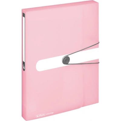 Herlitz Plastový box s gumičkou A4 PP rose