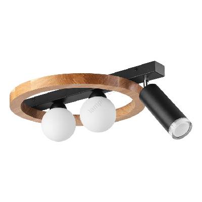 Спот OTIS 2xG9/5W/230V + 1xE27/15W/230V дъб (LA49106)