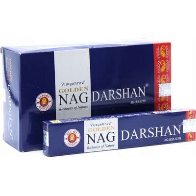 Vijayshree Golden Nag indické vonné tyčinky Darshan 15 g – Zboží Dáma