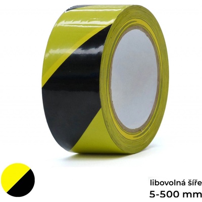 Scapa výstražná páska 100 mm x 33 m žluto-černá levá – Zboží Dáma