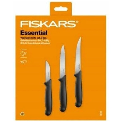 Fiskars Sada nožů na zeleniny a zeleninu v krabičce Essential 3 ks