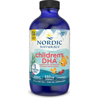 Nordic Naturals Children's DHA Omega 3 pro děti jahoda 530 mg 473 ml