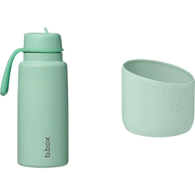 B.Box Nerezová termolahev s brčkem 1 l + Silikonový chránič spearmint