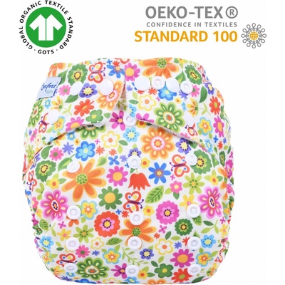 Neocomfort Flowers Bambusová kalhotková s oboustrannou vkládací plenou 3-15 kg