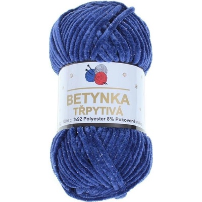Příze Betynka třpytivá 421 modrá