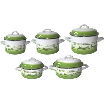 Metalac Sada nádobí ZELENÁ TRÁVA 5 ks