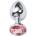 X Fun Метално дилдо Butt Plug "CRYSTAL PINK" 8 см. Размер-M