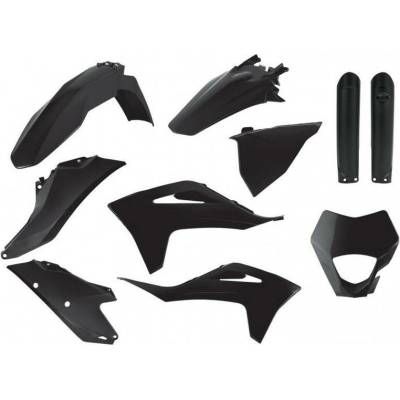 POLISPORT kompletní sada plastů GAS GAS EC 250/300 TPI 21-23; EC-F 250/350 21-23 v sadě kryt světla (8668300004) a kryty tlumičů (8398600011) barva černá