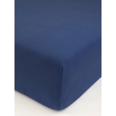 MKLuzkoviny.cz Jersey prostěradlo s elastanem deluxe tmavě modré 90x200