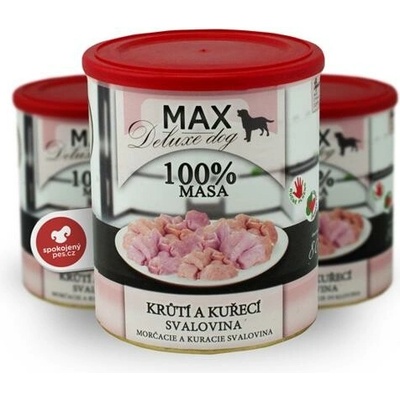 Sokol Falco Max Deluxe Dog Adult krůtí a kuřecí svalovina 800 g
