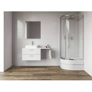 RAVAK Blix II - Четвърткръгла душ кабина NBLCP4 Sabina, 80x80 см, хром/прозрачно стъкло 3BM40C40Z1 (3BM40C40Z1)