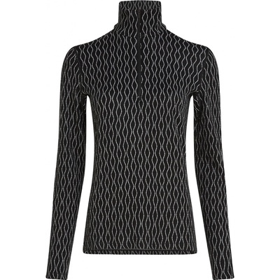 Icebreaker Wmns 260 Vertex LS Half Zip On-Piste Black/Snow 0A574O672