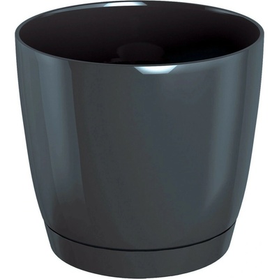 Prosperplast Kvetináč s miskou Coubi 13,5 cm grafit