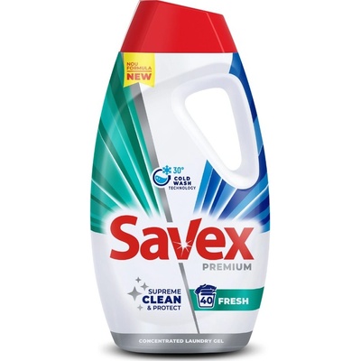 Savex Clean Tekutý prací prostředek na světlé prádlo Premium Fresh 1,8 l 40 PD