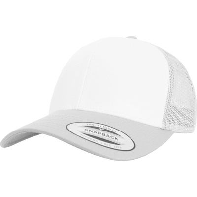 Flexfit 6606CF Trucker 6 panelová COT5506CFz3099-silver/whit Stříbrná/bílá