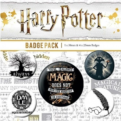Pyramid International sada placek Harry Potter Symbols 5 ks