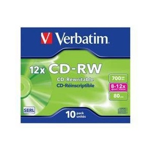 Verbatim CD-RW, презаписваем, 700 MB, 12x, с покритие против надраскване, в кутия, office1_2065120052