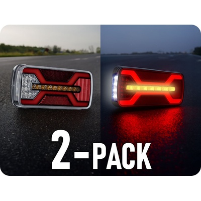 KAMAR LED ZADNÍ SVĚTLO X-SPIDER 5 FUNKCÍ, R10, R148, R150, IP67, UCHYCENÍ ŠROUBY/2-PACK! [L2424]+[L2425] | Zboží Auto