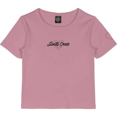 Santa Cruz Дамска тениска Santa Cruz Women's Love Script Front T-Shirt - Universal Pink - размер 10 (UK) (916-5115-0213)