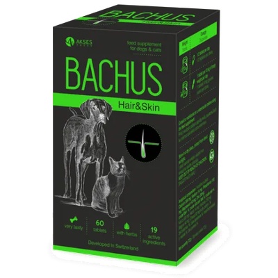 Akses Swiss, GmbH Bachus hair & skin - КОЖА & КОЗИНА, за здрава кожа и козина, и подпомагане на жизнените органи - 60 таблетки, Швейцария - bachus-05