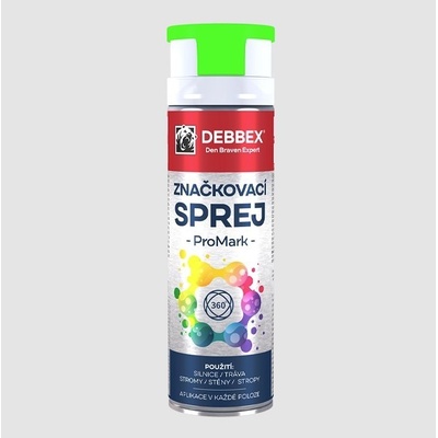 Den Braven Debbex Promark značkovací sprej 500 ml zelená