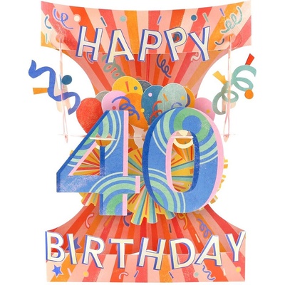 Santoro 3D картичка Santoro Swing - Happy 40 Birthday (SC236)