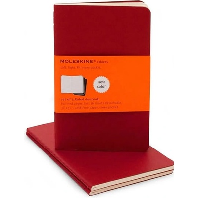 Moleskine Sešity 3 ks linkované červené