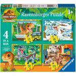 Ravensburger - Puzzle 4v1 Jurassic World / Cretaceous Camp - 1 - 39 piese