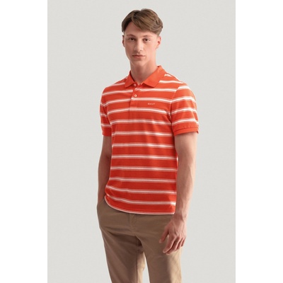 Gant polokošela Stripe SS polo oranžové