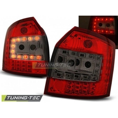 ZADNÍ SVĚTLOMETY, SVĚTLA, LAMPY LED AUDI A4, 2001-2004, COMBI, KOUŘOVÉ, ČERVENÉ