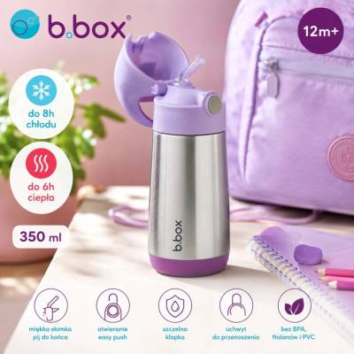 b.box termoska na pití s brčkem 350 ml sugar plum
