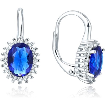 Silenti Jewelry Сребърни обеци "Девиз" - Черен