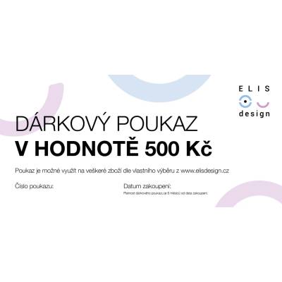 ELIS DESIGN Elektronický dárkový poukaz Hodnota poukazu: 500, Design poukazu: Klasický design
